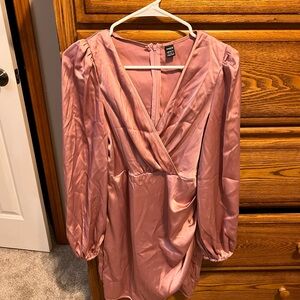 Pink Satin Dress